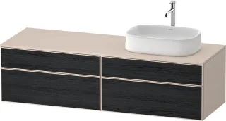 Duravit Zencha Konsolenwaschtischunterbau wandhängend Eiche Schwarz & Taupe Matt & Supermatt 1600x55 ZE4824R16830000