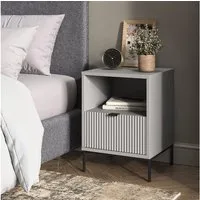 Vicco Nachtschrank Eliza, Grau, 2er Set (2-St)