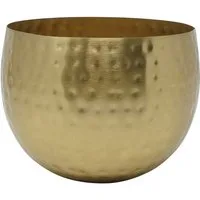 LaLe Living Blumentopf Baha gehämmert in Kupfer und Gold, Ø13,5 cm, aus Eisen