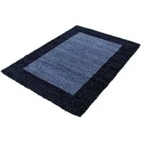 Stilvoll Günstig Hochflor-Teppich Teppich für den Flur oder Küche Bordüre Design, Läufer, Höhe: 30 mm