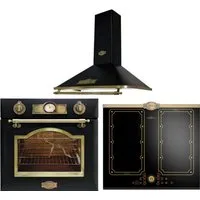 Kaiser Küchengeräte Backofen-Set Herd Set Autark Elektro Einbaubackofen, 60 cm,Teleskop-System, 67L, 8 Funktionen mit Induktionskochfeld 60 cm FREE ZONE mit 2 FLEX Induktions-Zonen+Dunstabzugshaube 60 cm EH 6355 Em+ KCT 6192 Fi Em+A 6315 Em ECO, mit 