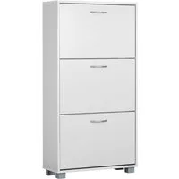 Casaria Schuhschrank (1-St) für 18 Paar Schuhe 3 Klappen Verstellbar 115x60x25cm Kippsicherung