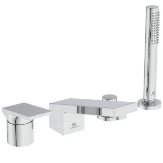 Ideal Standard 4-Loch-Badearmatur Extra m.HB m. Wanneneinlauf Chrom, BD518AA BD518AA