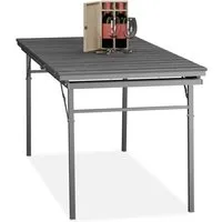 relaxdays Gartentisch klappbar ausziehbar, grau