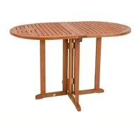 Garden Pleasure Gartentisch Balkontisch Eukalyptus klappbar 120x70 oval Gartentisch BALTIMORE