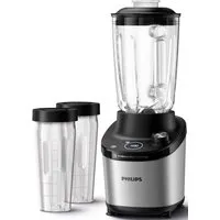 Philips Standmixer HR3760/10 7000 Series, mit ProBlend Ultra-Technologie, 1500 W, 2L-Glasbehälter und Schnellauswahlprogrammen, Metallic/Schwarz