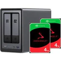 DXP2800 + 2x 4 TB Seagate IronWolf HDD Bundle, NAS