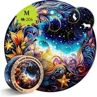 MagicHolz Puzzle Kosmische Blüten Mandala Holzpuzzle (2D), 554 Puzzleteile