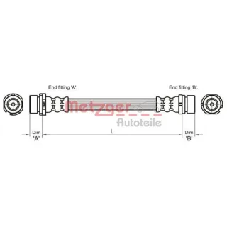 Metzger Bremsschlauch hinten Ford Fiesta Mazda 2