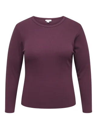 ONLY CARMAKOMA - CARVAL L/S O-NECK TOP JRS NOOS Fig - Gr. - 44