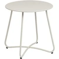 Feeling4Home Beistelltisch Austin aus Metall Ø 45 cm, Gips, Mit Stellschrauben