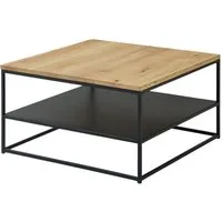moebel-dich-auf Couchtisch TIRANO (1 Tisch im quadratisches Design (75 x 75 cm), Tischplatte aus massivem Eichenholz