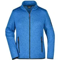 James & Nicholson Fleecejacke Damen Slim Strickfleece Jacke / Fleecejacke ohne Kapuze Innen angeraut