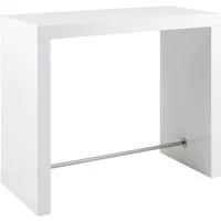 SalesFever Bartisch Hochtisch im eleganten Stil, Edle Querstrebe in Chromoptik aus rostfreiem Stahl