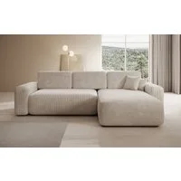 Luxusbetten24 Schlafsofa Designer Sofa Lola in Cord, mit Stauraum und Schlaffunktion