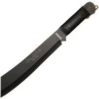 Anglo Arms Universalmesser Anglo Arms Großes Messer Rambo IV Deluxe mit Lederscheide, schwarz, (2 St), Die Lederscheide mit verziert mit einer Gravur von John Rambo.