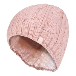 Damen Kabelstrick 3.4 Tog Fleecegefütterte Thermo-Wintermütze