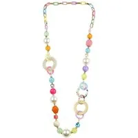 COLLEZIONE ALESSANDRO Lange Kette Autumn, Perlen in verschiedenem Finish