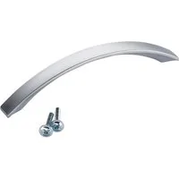 SO-TECH® Möbelgriff Bogengriff BENT BA 96 - 160 mm, inkl. Schrauben (1-St), BA 128 mm Chrom matt von SCHÜCO ALU COMPETENCE
