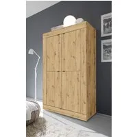 Home affaire Highboard Basic Höhe 162 cm, Breite 102 cm, Kommode 4 Türen, Hochkommode, Metallgriff, moderne Rahmenoptik, viel Stauraum, Farbauswahl
