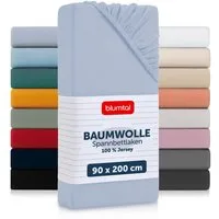 Blumtal Spannbettlaken Blumtal Basics 100% Baumwolle, Baumwolle, Gummizug: Rundum, (1 Stück), Jersey Bettlaken - atmungsaktiv, strapazierfähig und faltenfrei