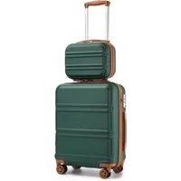 KONO Hartschalen-Trolley mit TSA-Schloss - Reisekoffer und Rollkoffer in einem