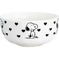 United Labels® Müslischale The Peanuts Schüssel Snoopy – Herzen - Weiß aus Keramik 400 ml, Keramik