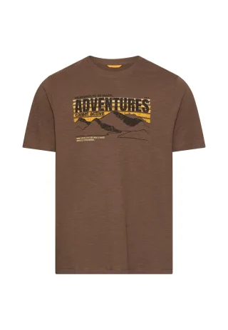 camel active - T-Shirt aus reiner Baumwolle mud brown - Gr. - XL