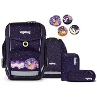 ergobag Schulranzen Cubo (5tlg., inkl. Sportbeutel, Federmäppchen, Schlampermäppchen und Kletties)