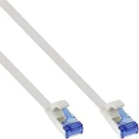 Inline InLine® Patchkabel flach, U/FTP, Cat.6A, TPE halogenfrei, weiß, 20m LAN-Kabel