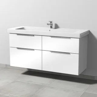 Sanipa 3way Waschtischunterbau zu Villeroy & Boch Subway 2.0 Waschtisch mit 4 Auszügen, Weiß-Glanz UF61678