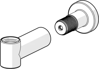 Hansa Wandhalterung HANSA 1013325V-33, Matt-Schwarz, 1013325V-33 1013325V-33