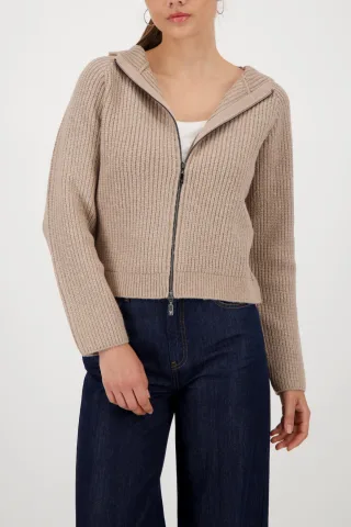 monari - Strickjacke mit Reißverschluss - Gr. - 40
