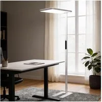 HOME DELUXE LED Stehlampe VEKOR, LED fest integriert, Tageslichtweiß, Neutralweiß, blendfrei, flimmerfrei und augenschonend, Bürolampe, LED Lampe