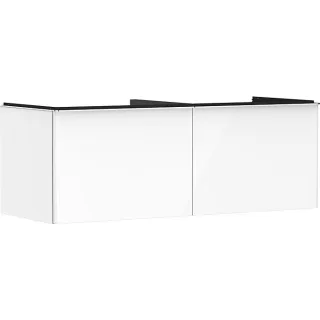 hansgrohe Xelu Q Waschtischunterschrank 54066000 1360x485x550mm, 2 Schubkästen, weiß hochglanz, chrom