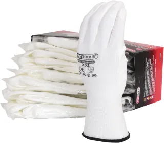 KS Tools Mikro-Feinstrickhandschuhe-weiß weiß 11 - 310.0460