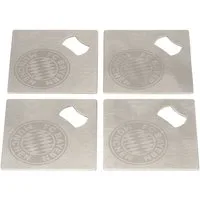 FC Bayern München Glasuntersetzer FC Bayern München Metalluntersetzer 4er-Set (Flaschenöffner) Silber