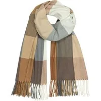 Caspar Modeschal SC510 Damen großer XL Fransen Karo Muster Winter Schal