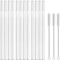 KeMar Kitchenware Trinkhalme Glastrinkhalme, (verschiedene Sets, 6-tlg., nach Auswahl), aus Borosilikat Glas