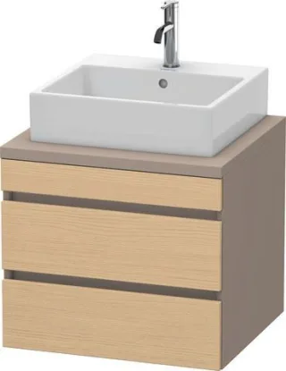 Duravit DuraStyle Konsolenwaschtischunterbau wandhängend Natur Eiche & Basalt Matt 600x548x512 mm -  DS531503043