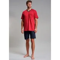 GÖTZBURG Shorty Manhattan (2 tlg) Kurzarm, V-Ausschnitt, kurze Hose, Baumwolle, weich