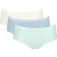 sloggi Midislip Basic+ Midi (3er Pack) perfekter Sitz, besonders weiche Nähte, Cotton-Mix, Multipack