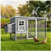 My Animal Hühnerstall Kleintierstall MH-04 für 3-4 Hühner - Wetterbeständig - Kiefernholz, Ausziehbare Schublade, verzinkter Draht, zwei Ebenen