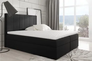 Boxspringbett Schlafzimmerbett MARIBEL 180x200cm Stoff Schwarz