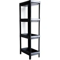 ONDIS24 Badregal Kunststoffregal Haushaltsregal Steckregal Linda, 1-tlg., 38 x 23 x 100 cm, Badezimmerregal