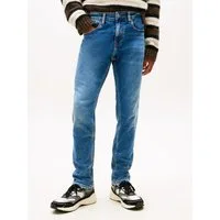 Tommy Jeans Gerade Jeans Scanton Slim Mit Markenlabel aus Leder hinten