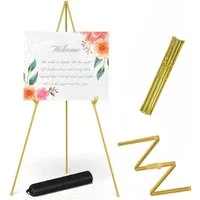 FANNOU Staffelei Tragbare, ausgewählter Ständer für Hochzeitsschilder, verstellbar, 168cm hoch, Metall-Poster-Staffelei für Präsentation,Hochzeit,Malerei