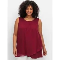 Sheego Shirttop Longtop Ärmellos