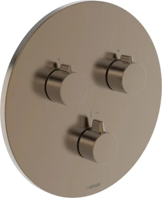Hansa FM-Set f. zwei Abgänge HANSAEASYMIX, 8872 Rosette rund Bronze gebürstet, 8872905281 8872905281