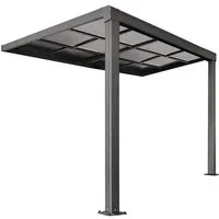 HOME DELUXE Terrassendach Terrassenüberdachung SOLIS DELUXE, BxT: 290.00x295.00 cm, (Komplettset), mit Schiebedach, inkl. Hohlstegkammerplatten, Überdach